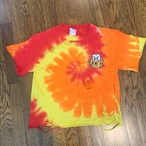 University of Michigan Wolverines tie dye and fashion cut kids T. Size L